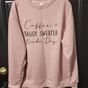 Casual Pink Graphic Sweatshirt